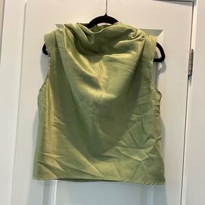 Sage green silk shirt